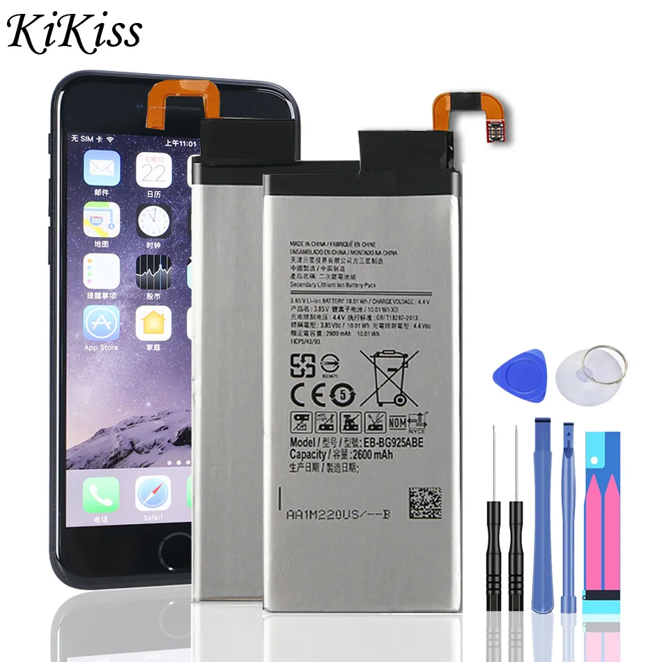 

Аккумулятор для Samsung GALAXY S6 Edge G9250 EB-BG925ABA G925F G925L G925K G925S G925A G925 S6Edge, аккумулятор 2600 мАч