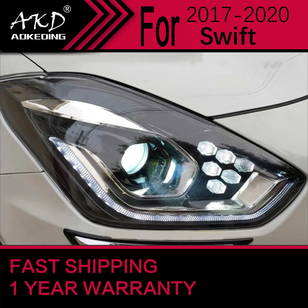 Car Lights for Suzuki Swift LED Headlight 2017-2020 Swift Head Lamp Drl Projector Lens Automotive Accessories 1