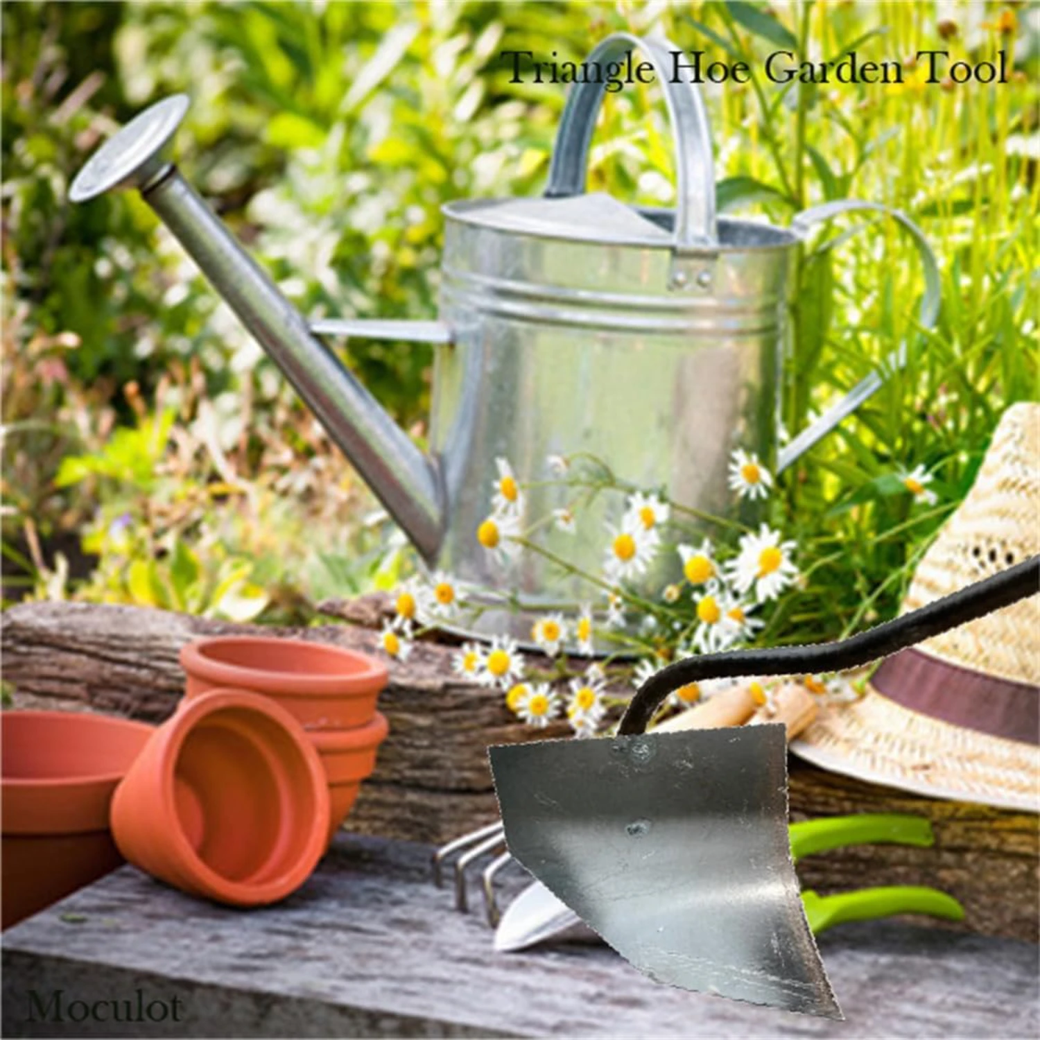 Мотыга для поворота почвы треугольная мотыга садовый инструмент из закаленной