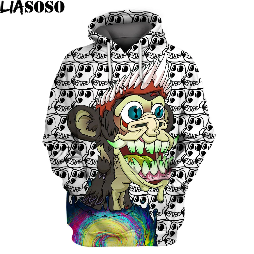 

Liasado NFT скучающий Ape яхт клуб BAYC 3D Печатный Свитшот уличная одежда мужская женская мужская обезьяна дизайн панк манги пуловер аниме топы