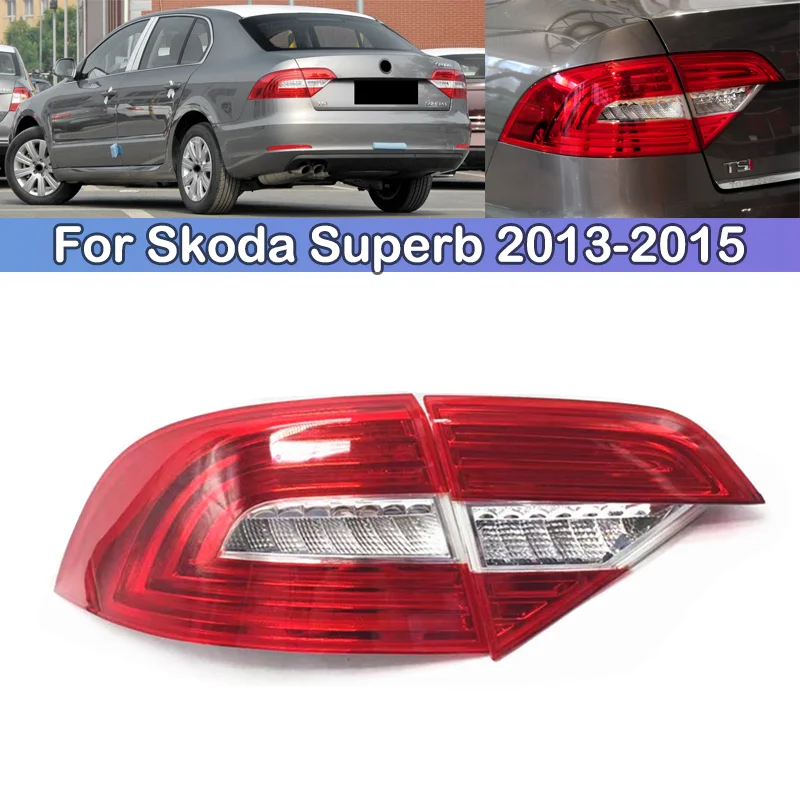DCGO для Skoda Superb 2013 2014 2015 задний фонарь стоп-сигнал бампер задние фонари