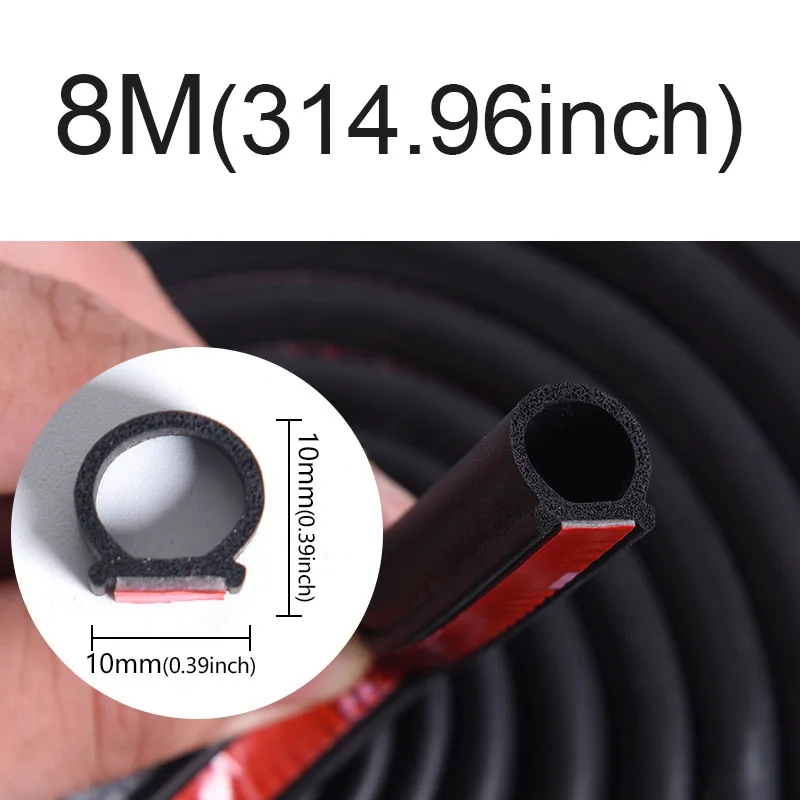 

Маленький D уплотнитель для двери автомобиля, водонепроницаемая автомобильная резиновая лента, уплотнитель, авто резиновые дверные уплотнения для автомобиля, шумоизоляция, защита от пыли, автомобиля