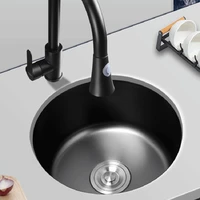black small sink stanless steel kitchen taps pipe undermount bwashing balcon sink filter accessoires de cuisine sink kitchen