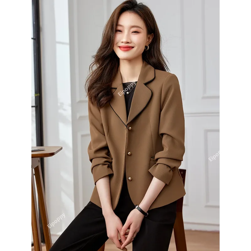Повседневный Женский блейзер новинка 2024 модная Высококачественная однобортная