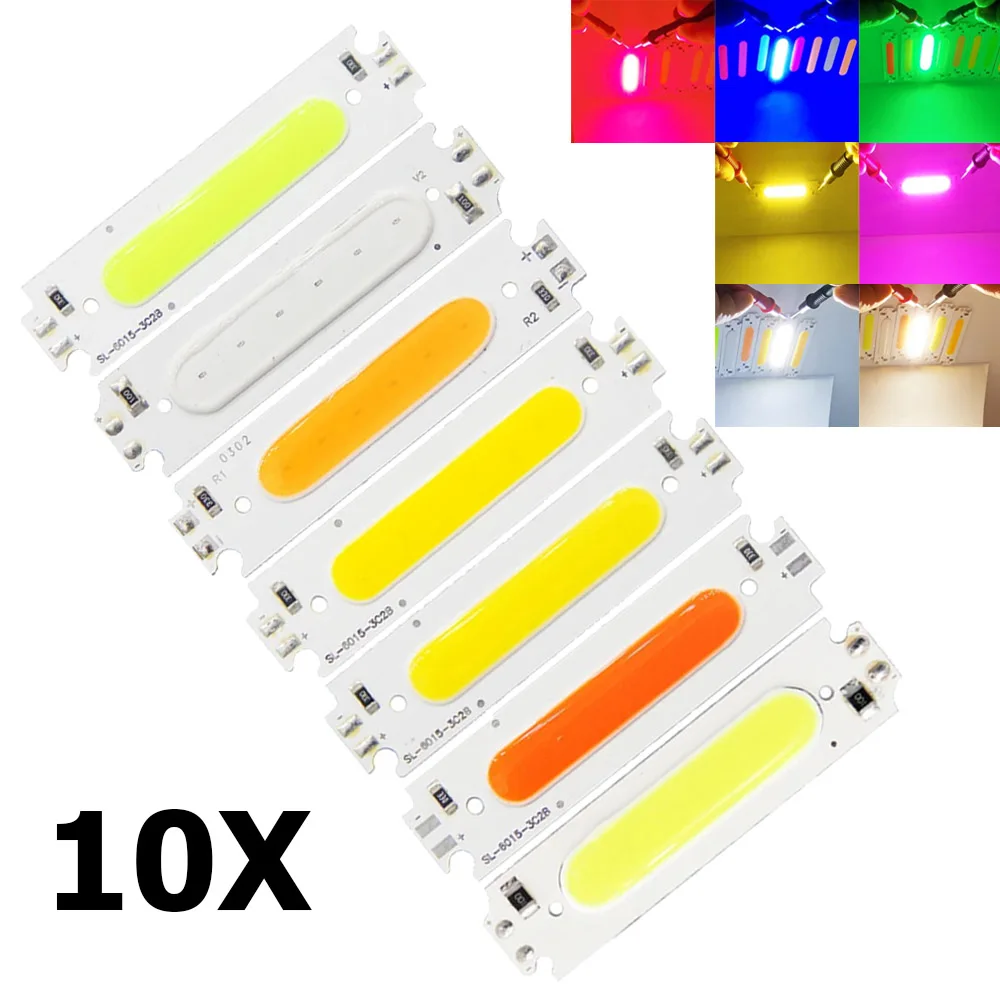 10PCS 60 * 15mm 2W COB LED чипсет диод модуль полосчатый источник света матричная лампа