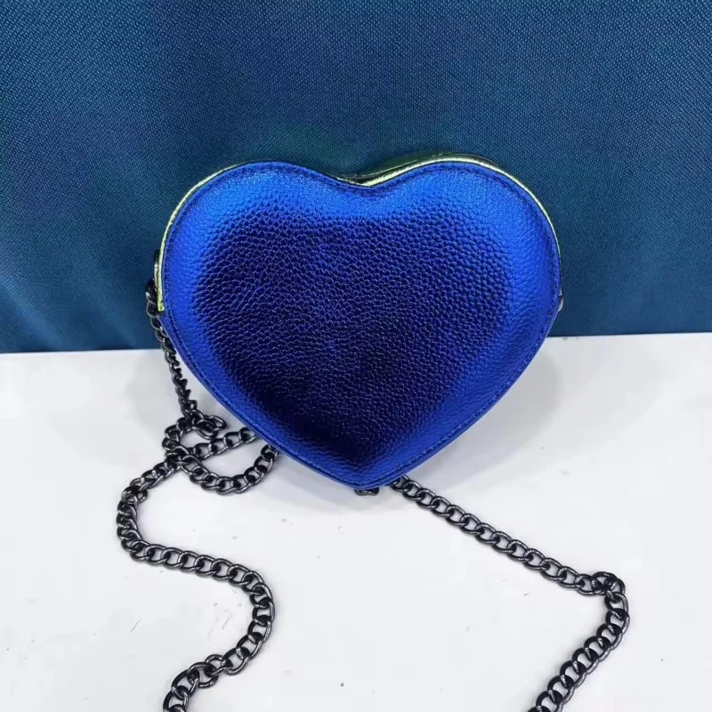 Женская Модная Сумка Через Плечо В Форме Сердца Яркая Из Искусственной Кожи С