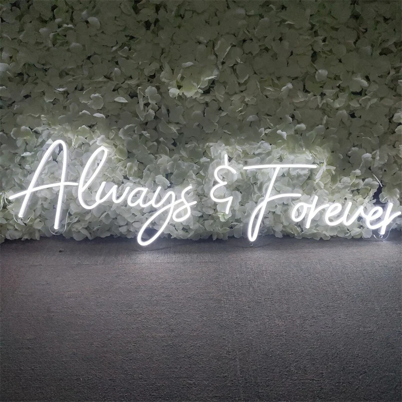 Wanxing Always Forever Custom Neon Sign Light Wedding Proposal Personalized Gift Led Party Bedroom Home Club Wall Decor Gift