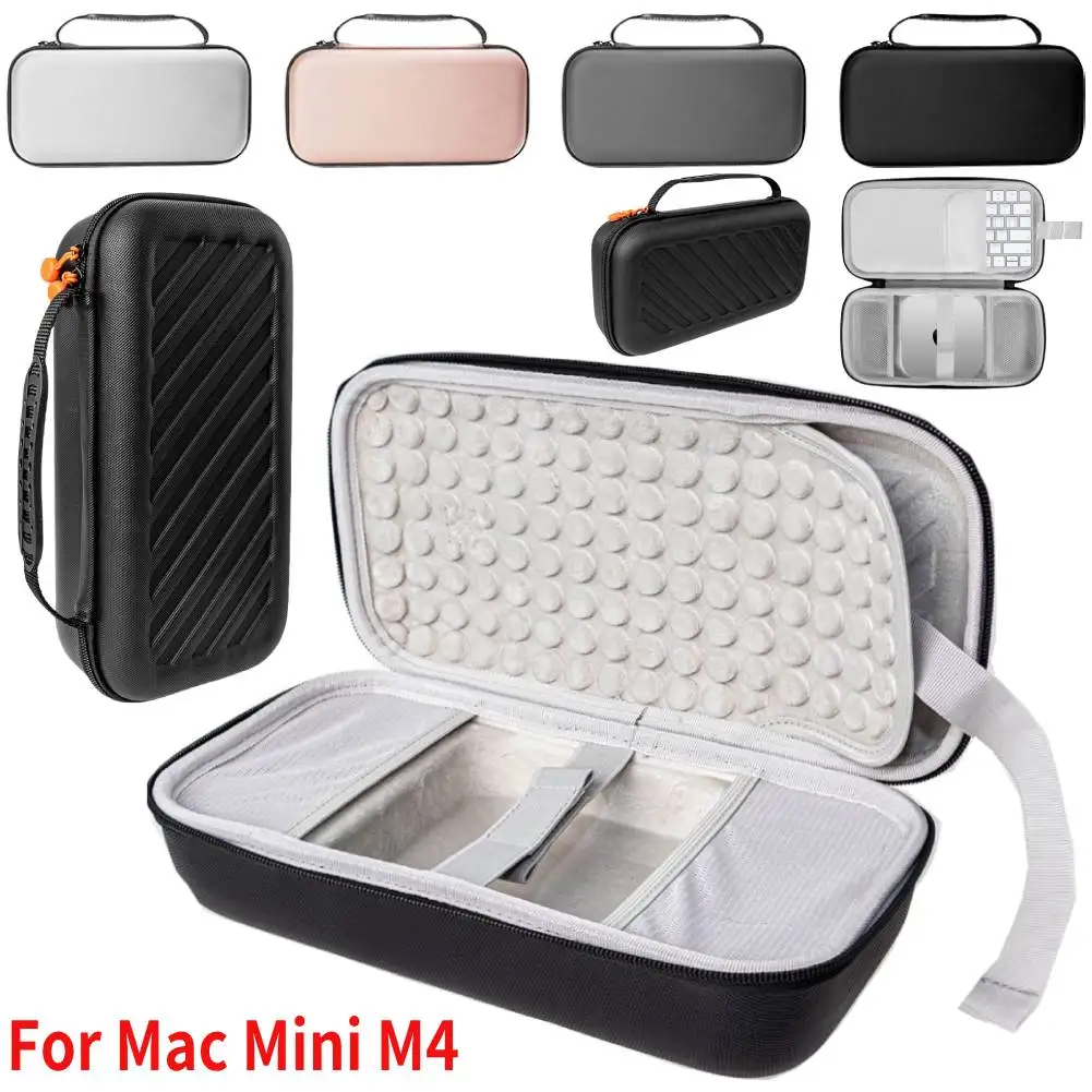 Фото Жесткий чехол для Mac Mini M4, дорожный чехол-органайзер, противоударная сумка для хранения, органайзер для клавиатуры с защитой от царапин для Mac Mini M4 №1