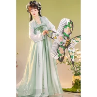 classic exquisite chinese traditional costume minorities hanfu modern style asian dress improved hanbok woman cosplay green suit