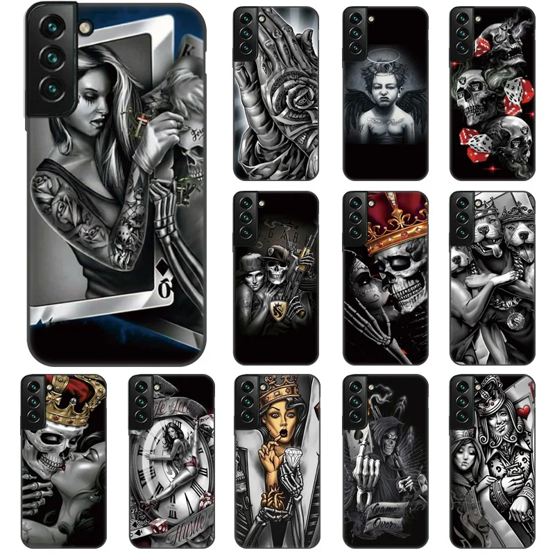 

Soft Silicone Phone Case For Samsung A12 Case Skull Funda For Samsung A52S 5G A71 A32 A72 A51 A50 A30 A20 A22 A21S A21 A10 Cover