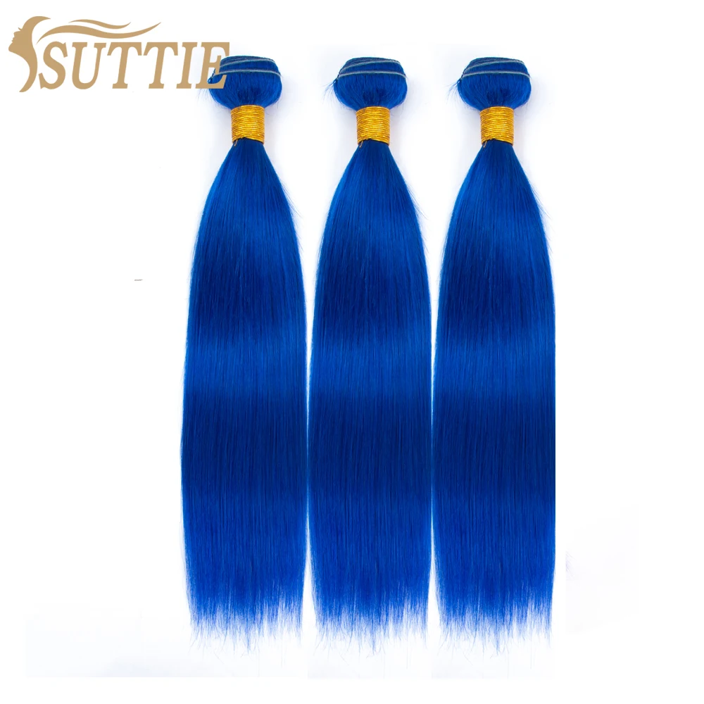 Suttie Blue Human Hair Bundles Brazilian Weave Virgin Hair 26 28 30 Inch Long Hair Bundles Straight Blonde Bundle