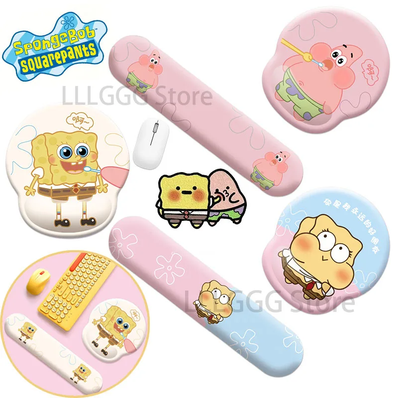 3D коврик для мыши Губка Боб Мультяшные аниме подставки рук под запястье Патрик