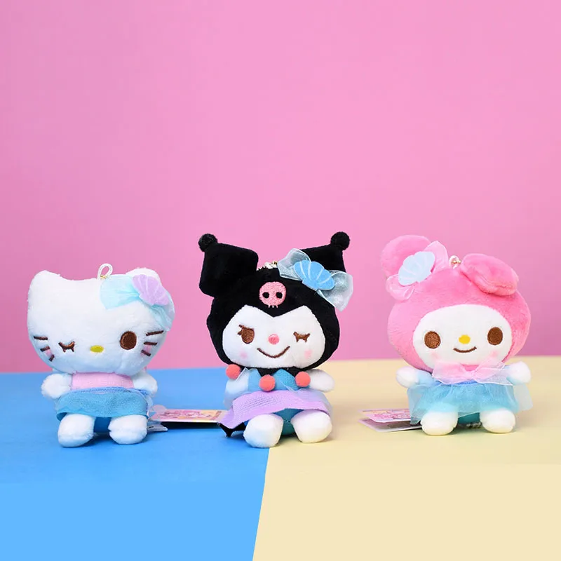 

Anime Sanrio Plush Doll Kuromi Hello Kittys Accessories Cute Cartoon Kawaii Soft Rainbow Skirt Keychain Pendant Toys Girls Gift