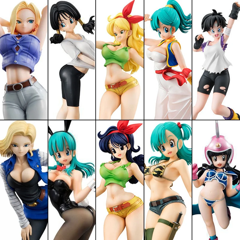 

13-20cm Gem Dragon Ball Anime Figure Sexy Beauty Girl Bulma Lunch Videl Android Manga Statue Pvc Action Figurine Model Toys Gift