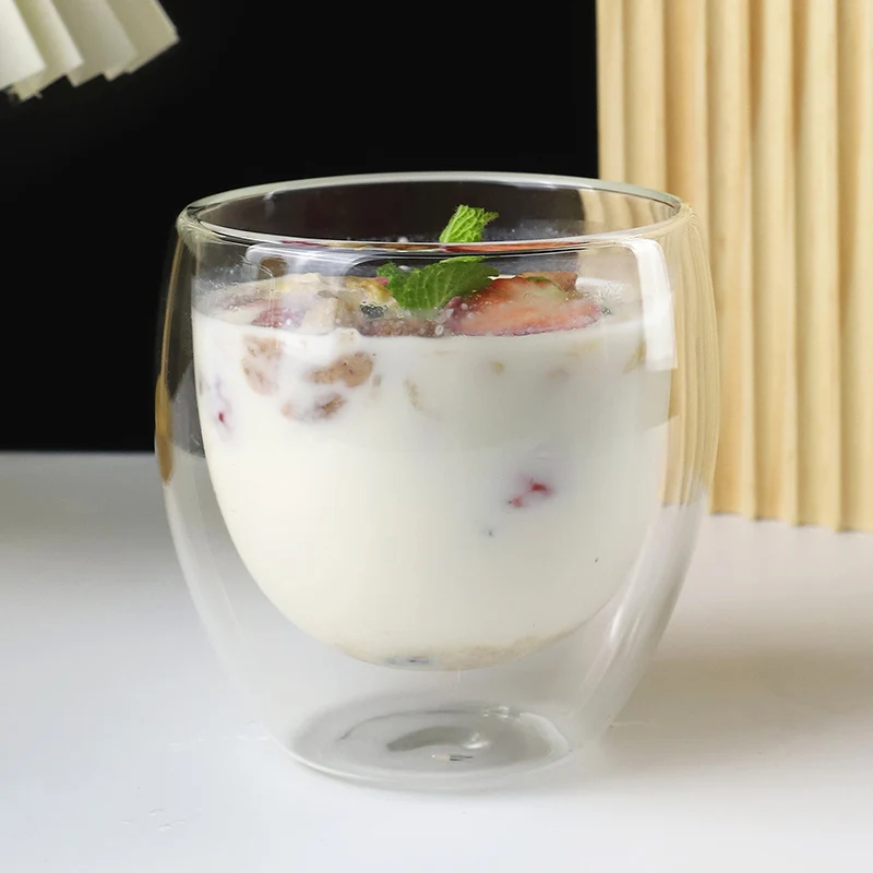 225 Мл Прозрачная Бытовая Посуда Для Напитков Набор Из 2 Термостойких Двухслойных