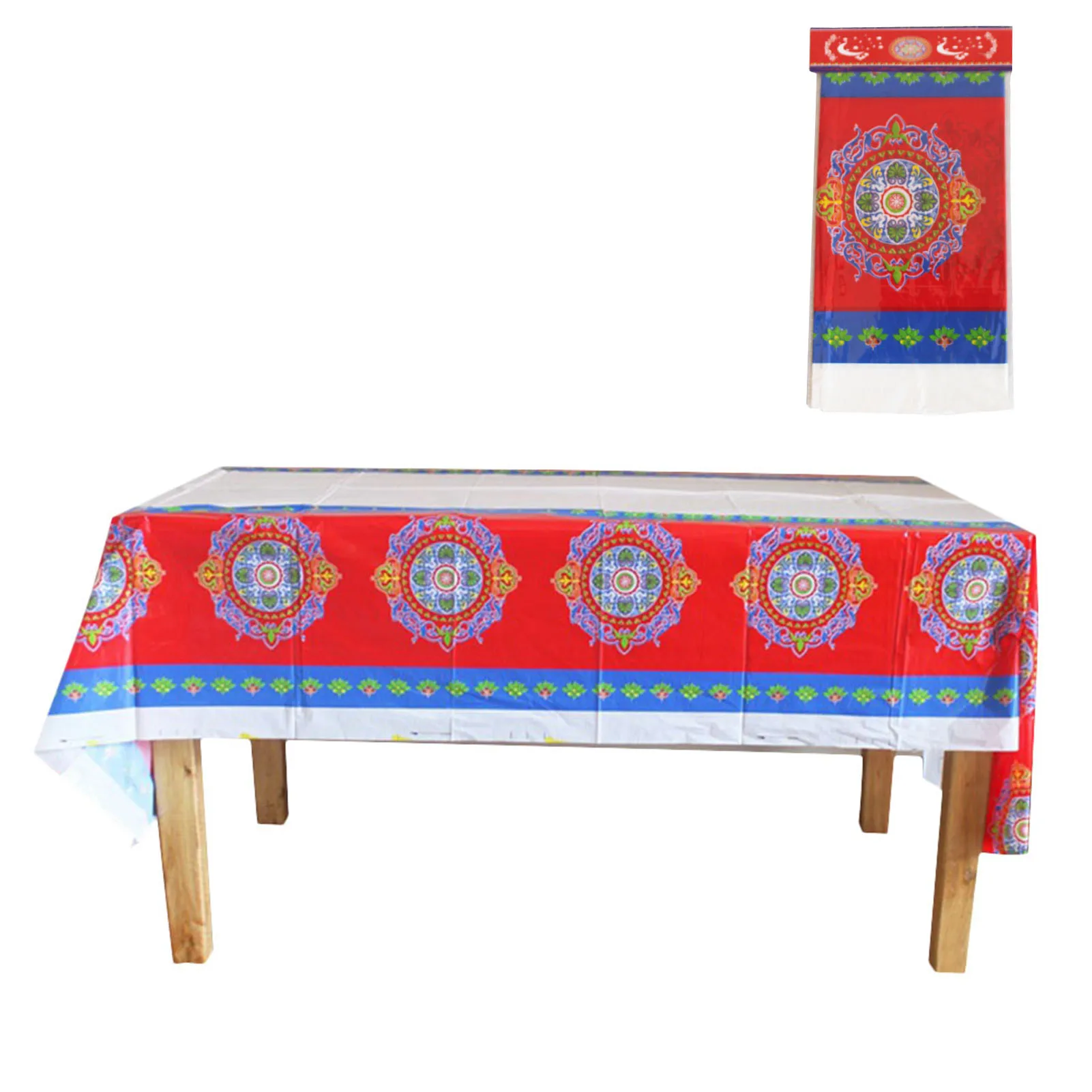 

EID Muslim Ramadan Decoration Tablecloth Waterproof Prayer Dining Table Cloth Eid Mubarak Ramadan Kareem Decor