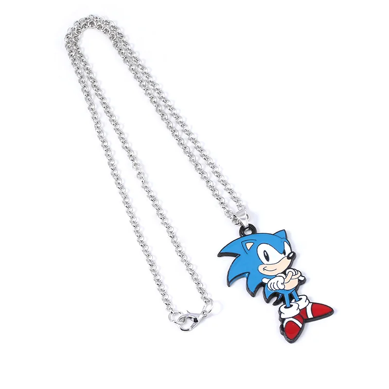 Новинка 2021 ожерелье Ежик Соник с подвеской в виде мультяшной фигуры