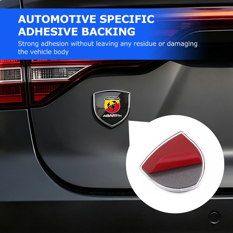 Фото Наклейка-эмблема для багажника/капота автомобиля Abarth, аксессуары для автостайлинга FIAT 500, Tipo, FR, Panda, Argo, Freemont, Bravo, Punto №3