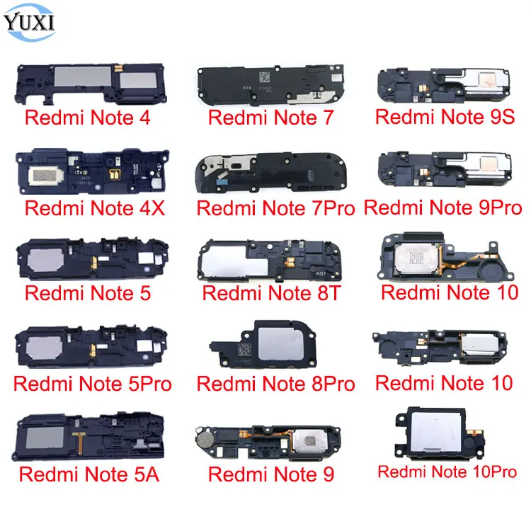 

YuXi для Xiaomi Redmi Note 10 9 9S 8 8T 7 5A 5 Pro 4 4X, громкоговоритель, нижний громкоговоритель, звуковой зуммер, кольцо, гибкий кабель