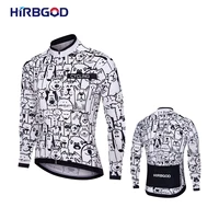 hirbgod the new men with reflective effect long sleeves cycling jersey fit breathable bike tops mtb jersey ropa ciclismo hombre