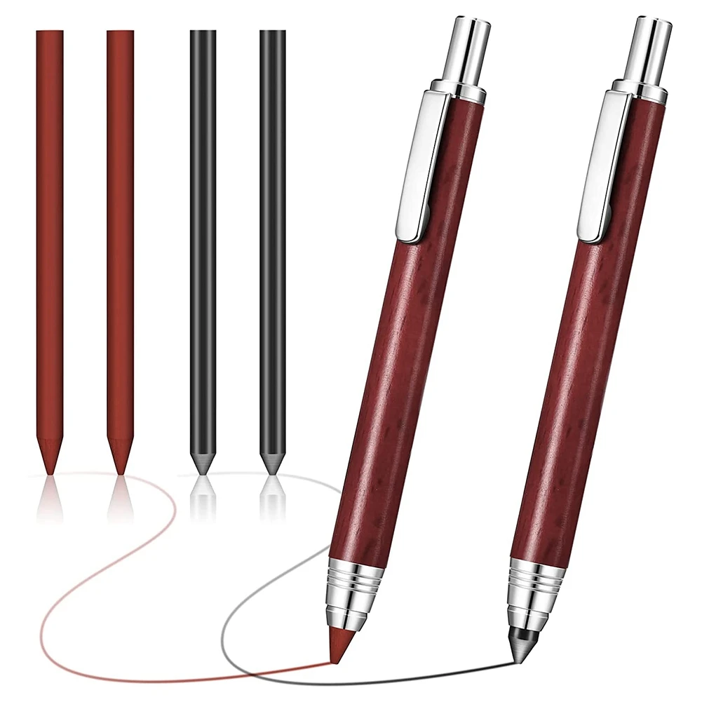 

5.6mm Mechanical Pencil Holder 2 Automatic Mechanical Graphite Pencil Carpenter Pencil 4 Pencil Refill with Sharpener