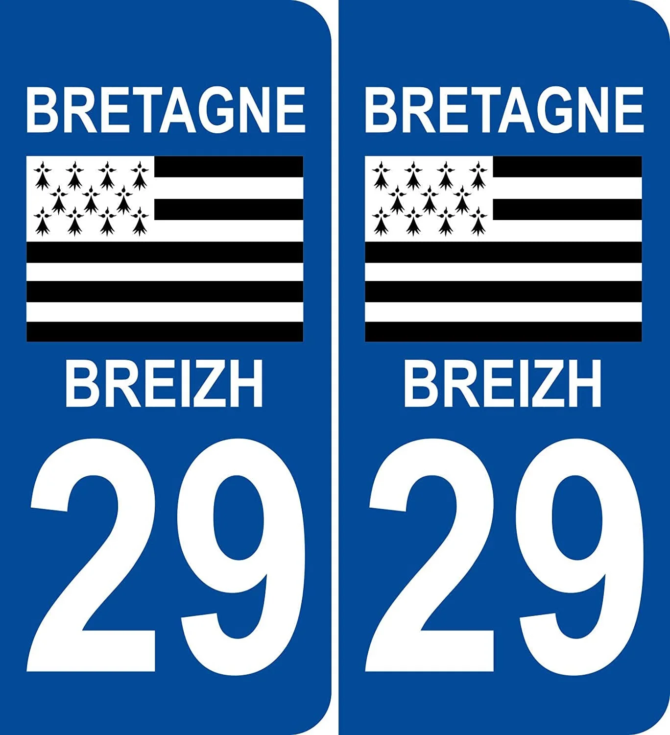 

For x2 Jintora sticker type license plate part 29 102x46 mm
