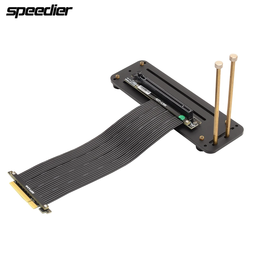 

Riser Gen4.0 PCI E 4.0 16X To 8X RTX Graphics Card Vertical Kickstand/Base Case Flexible Extension Cable Riser Adapter For GPU