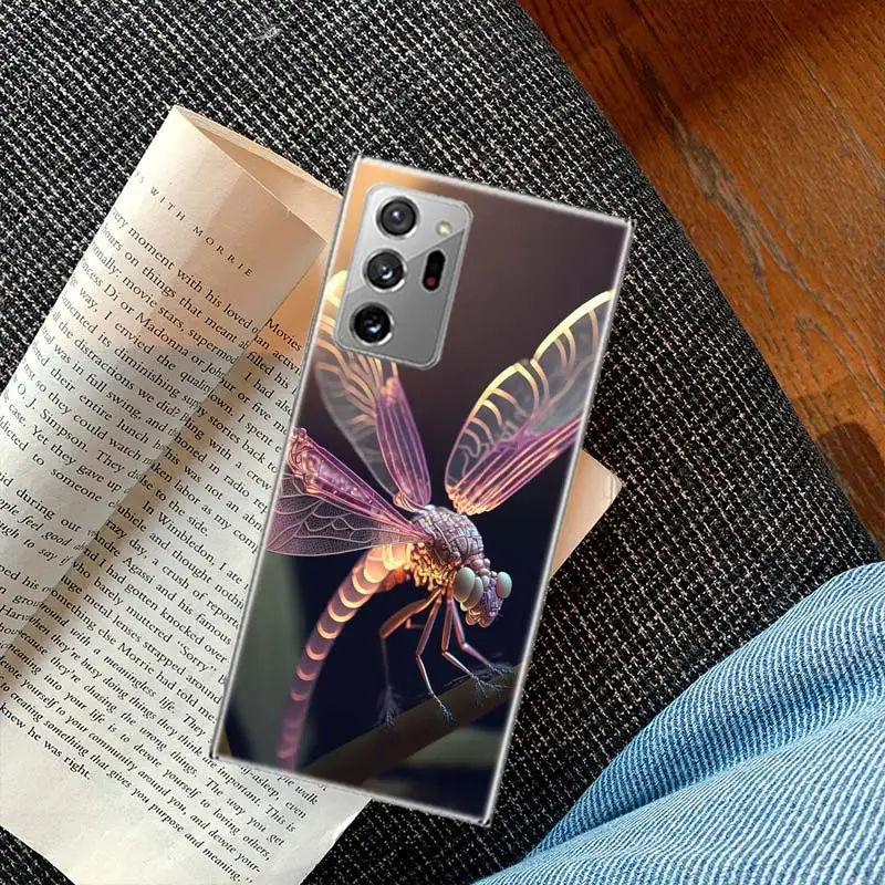 Текстура стрекозы реалистичный чехол для телефона Galaxy Samsung A03 A03S A13 A23 A33 A53 A73 A54 A34 A24