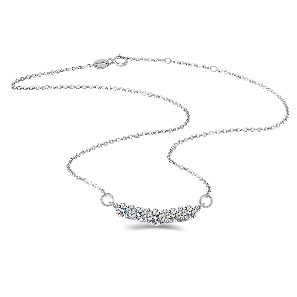 

2023 New Fashion Trend 925 Silver Unique Elegant Crystal Zircon Exquisite Light Luxury Necklace Female Jewelry Party Premium