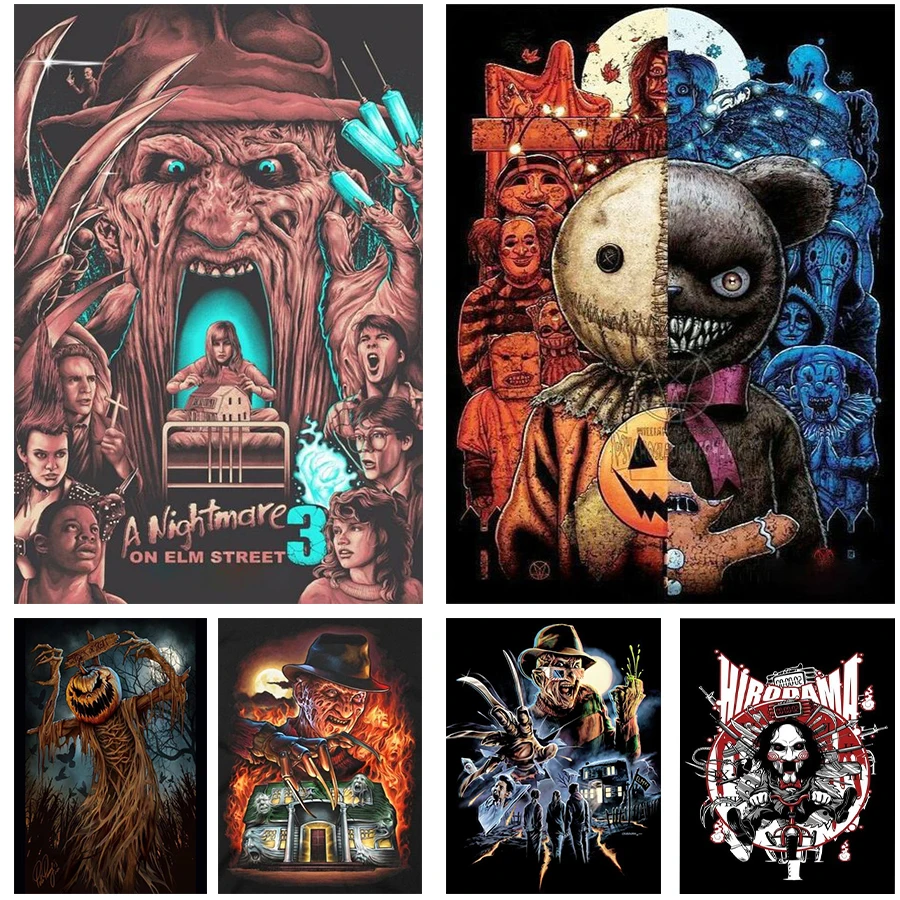 Набор для рисования по номерам на холсте Страшная фигурка | Дом и сад