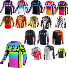 2023 Men's Downhill Jerseys Hpit Fox Mountain Bike MTB Shirts Offroad DH Motorcycle Jersey Motocross Sportwear Clothing  Bike