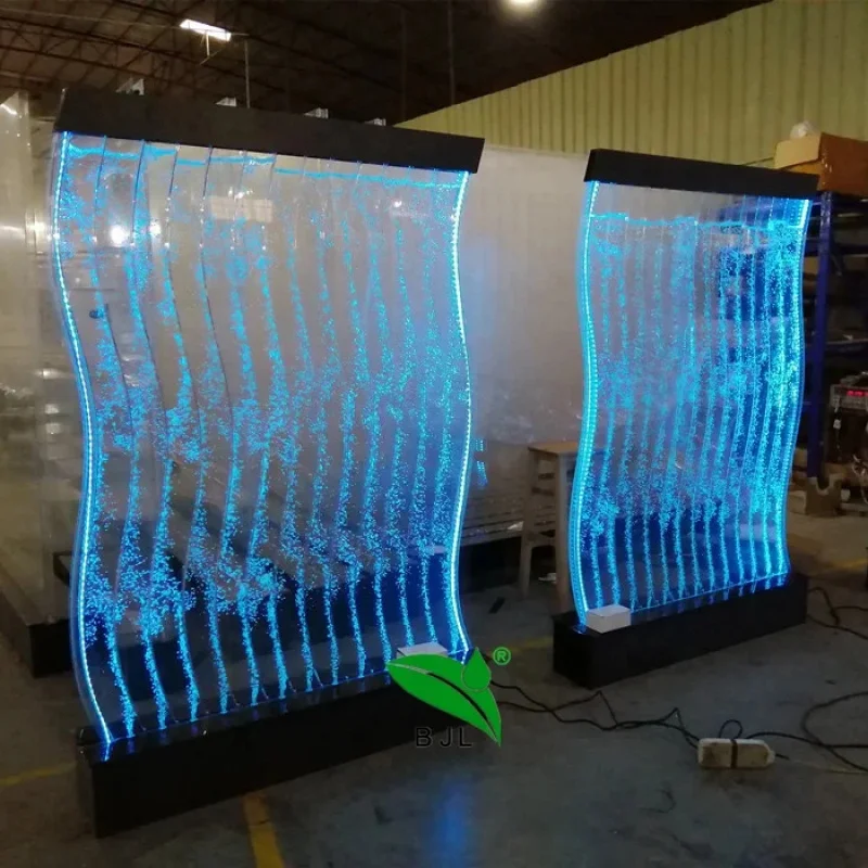 Фото Светодиодная S-образная LED-панель для аквариума, домашний декор, внутренний водопад, пузырьковая стена №4