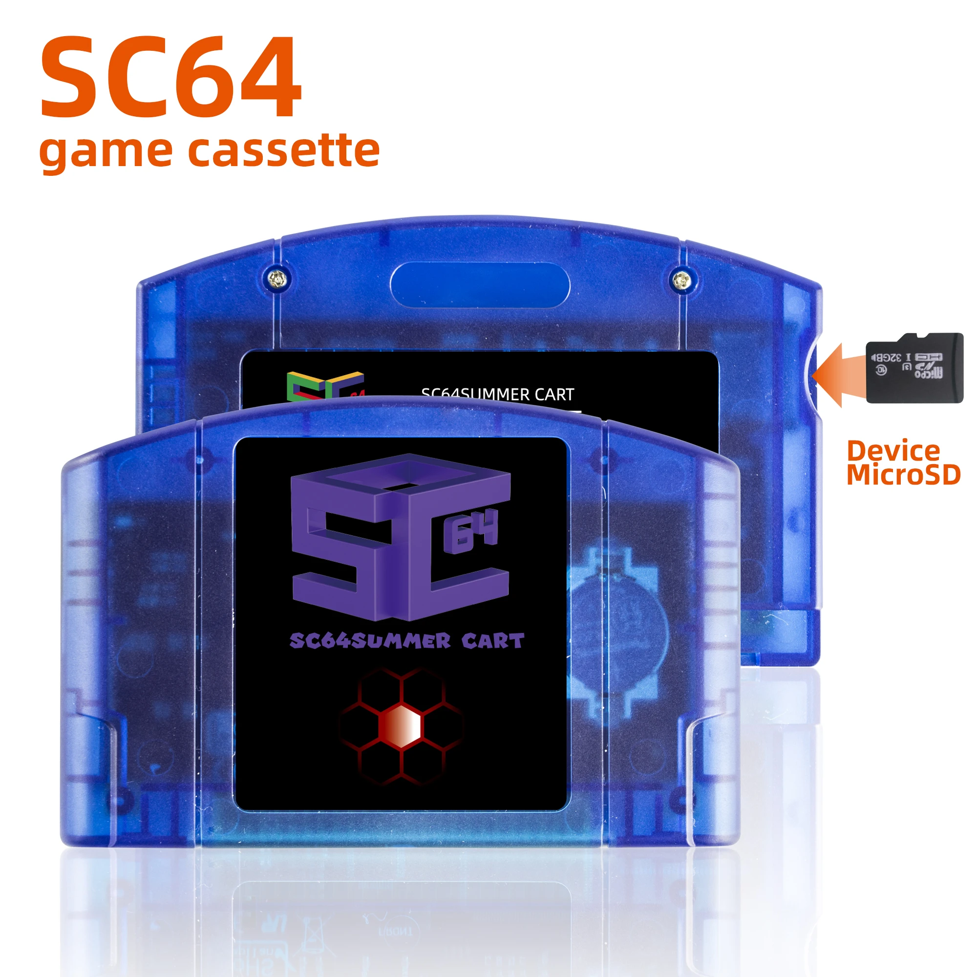 REMANK SC64Summer Cart 5000 в 1 SC64 Картридж Ретро для игр N64 Бесплатная карта 32 ГБ TF Аксессуары