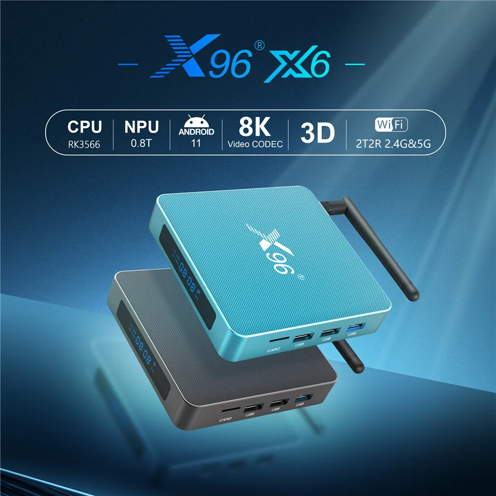 

Приставка Смарт-ТВ RK3566, Android 11, 2,4 ГГц, 128 м