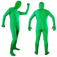 photography chromakey full body green suit unisex adult green bodysuit stretch costume for photo video special effect festival