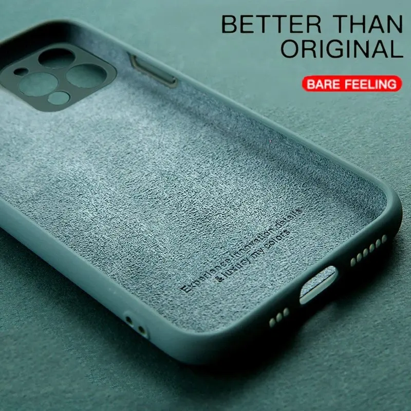 

For Mi 11 Lite Cover Case for Xiaomi 12 Mi 11 Lite 11T 10T Poco F4 F3 X4 Redmi Note 11 10 9 Pro Original Liquid Silicone Case