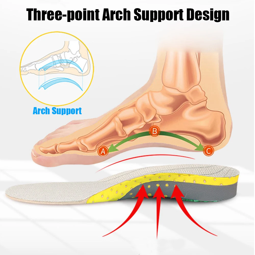 Orthotic Arch Support Gel Insoles Flat Foot Orthopedic Insoles for Men Women Plantar Fasciitis Shoes Insert X/O Leg Corrector