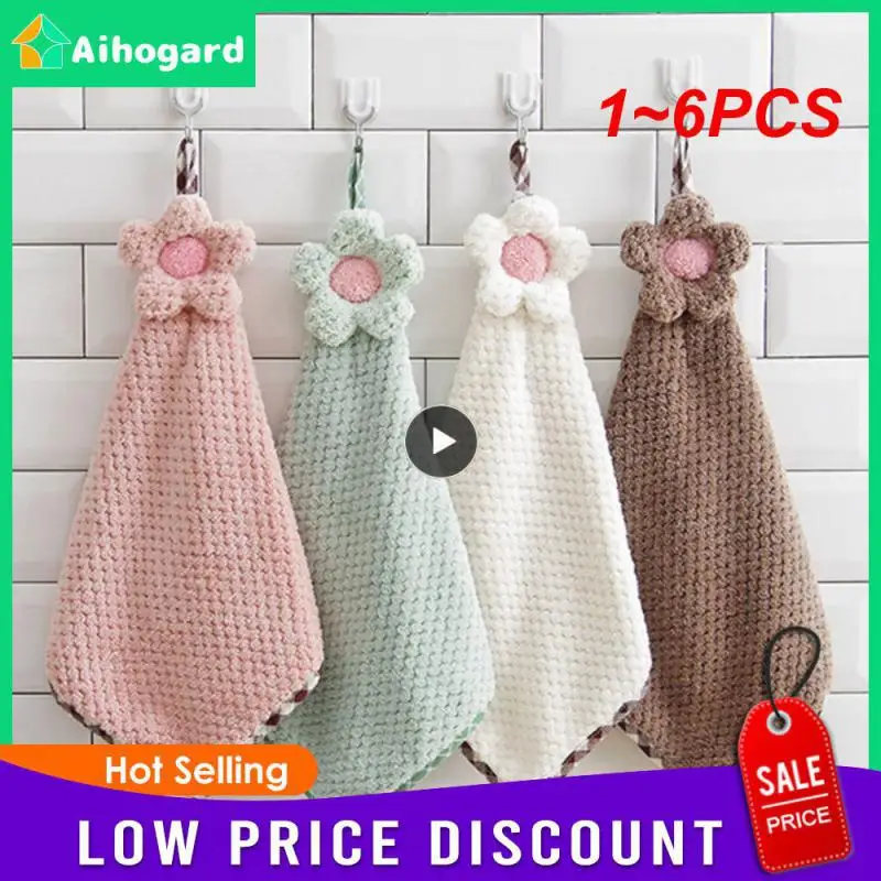 

1 ~ 6 шт., абсорбирующие мягкие полотенца для рук