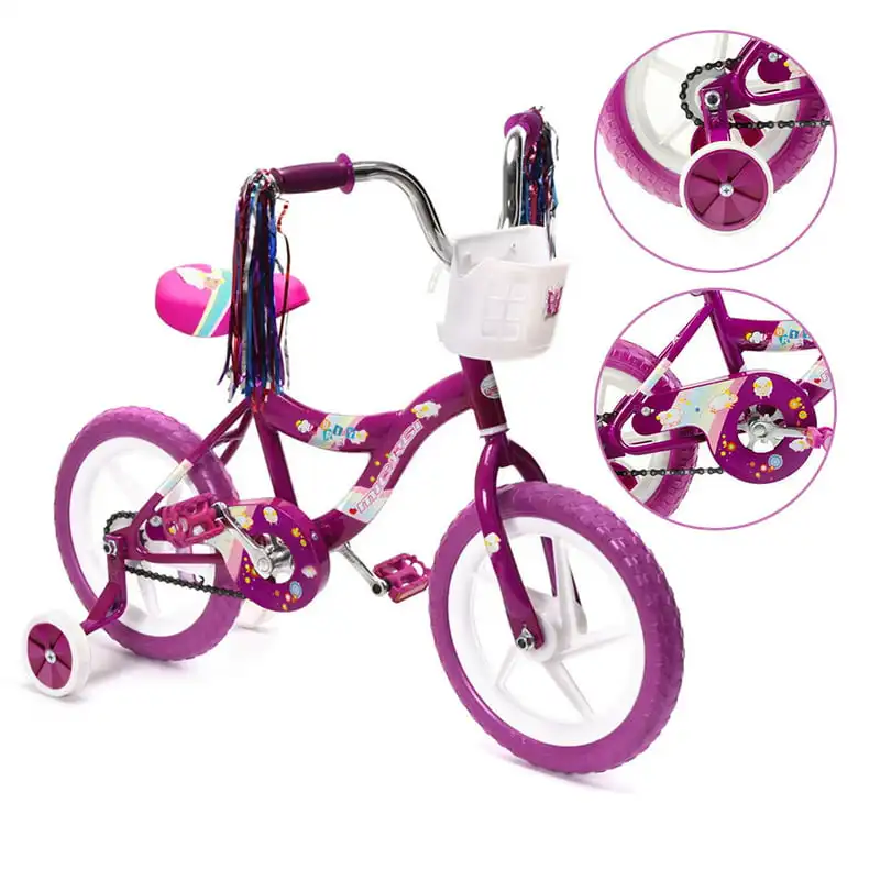 

inch Bike for 2-4 Years Old Kids, EVA Tires and Training Wheels,Great for Beginner