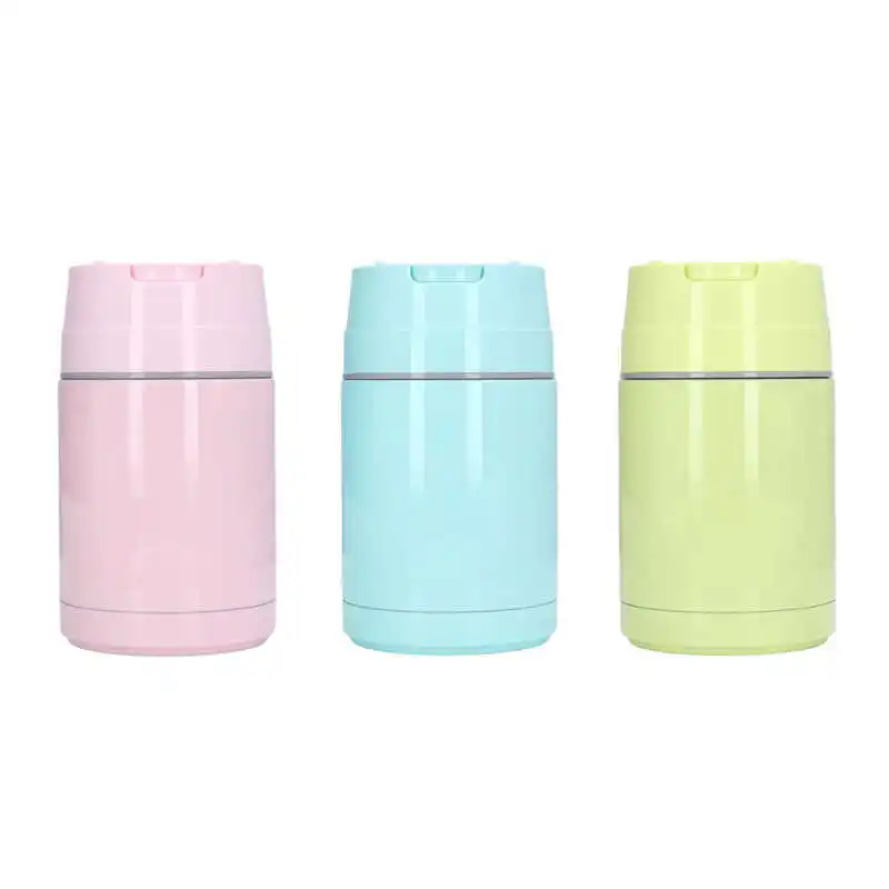 

Изолированная банка для еды с ложкой из нержавеющей стали