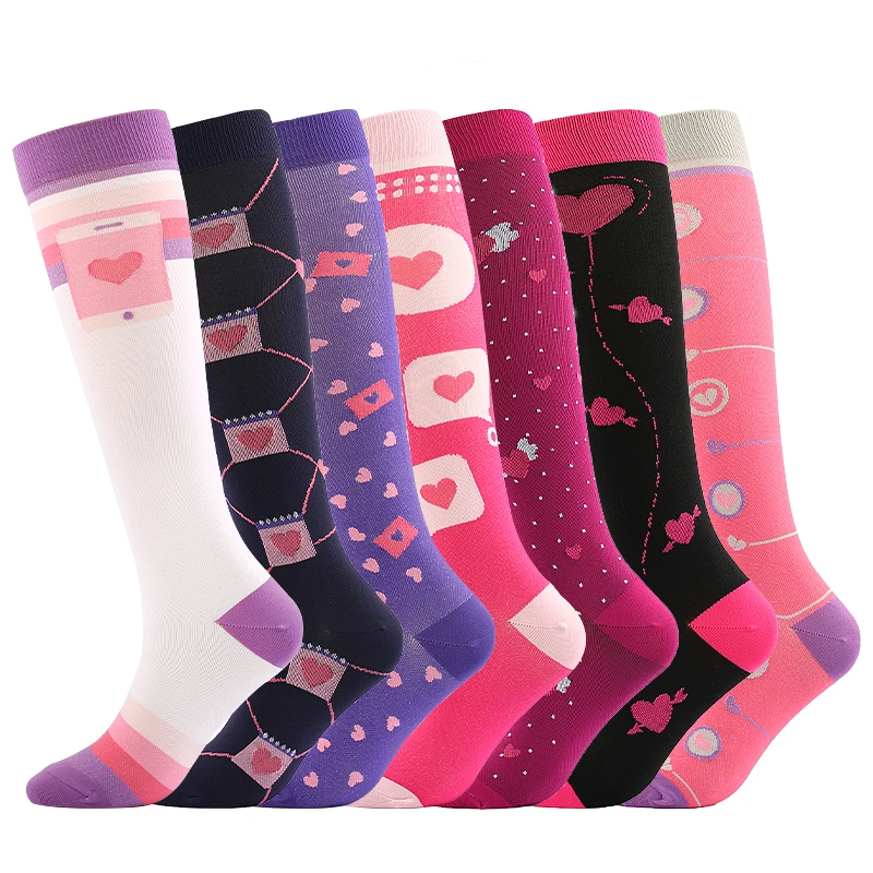 Compression Socks Women Medical Nursing 20-30mmHg Edema Diabetes Varicose Veins Running Compression Stockings