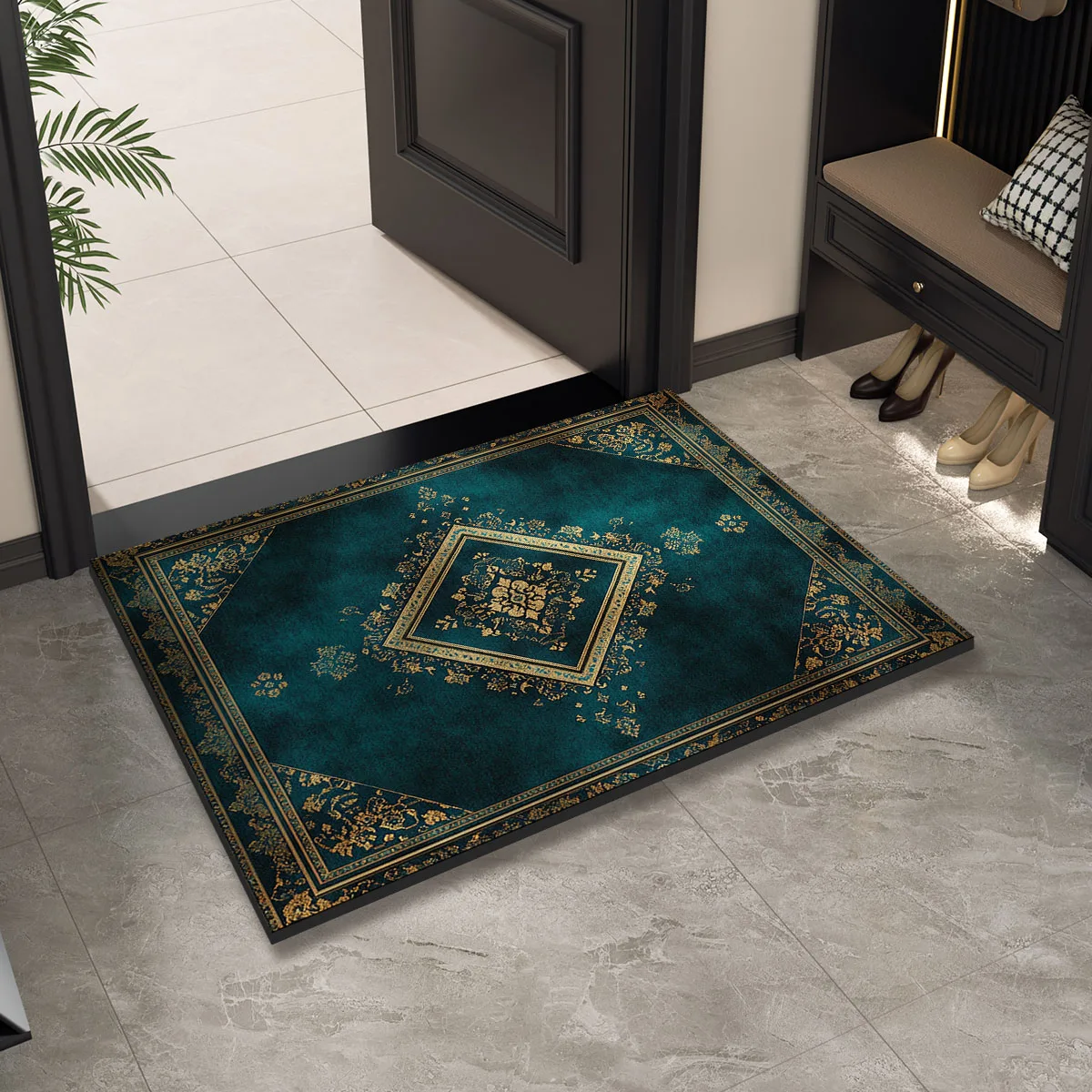 

Поли Choi замшевый коврик для входа