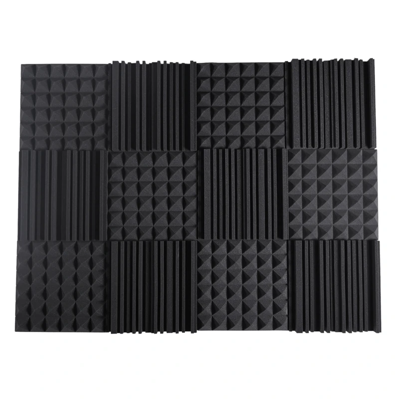 

Acoustic Foam Panels 2X12X12 Inch Acoustic Foam Panels,Studio Wedge Tiles,Sound Panels Wedge Soundproof Sound Insulation