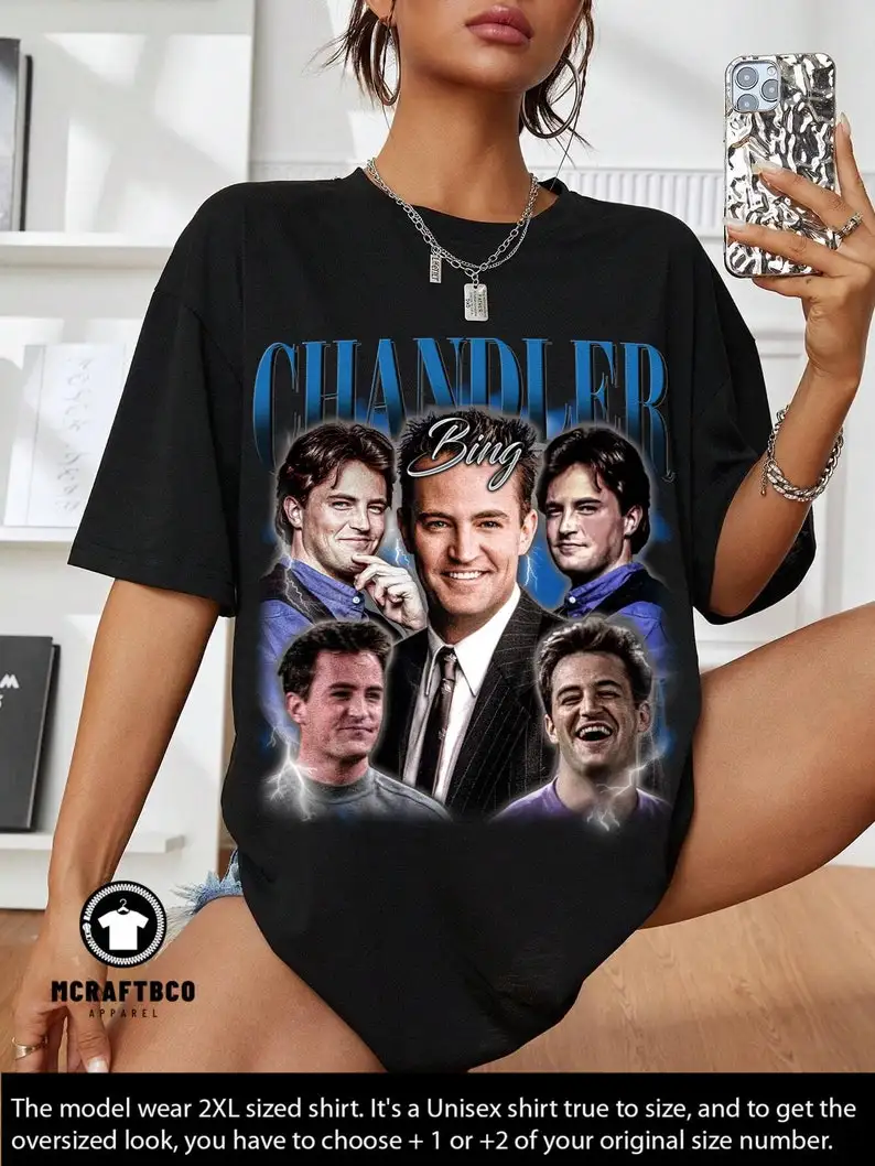 Рубашка Bing Retro Chandler - футболка винтажная рубашка Mathew Perry ретро-друг