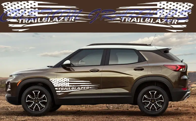 

Rear Vinyl Decal Side Bed Sticker Graphics Kit Compatible with Trailblazer 2022 Car Accessories Car Stickers and Decals