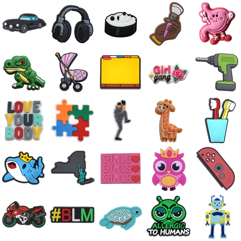 

Shoes Accessories Women Charm Decorations for Crocs Girl Boy Set Jeans Kids Men Gifts Wholesale Bulk Shoe Charms Para Pins Packs