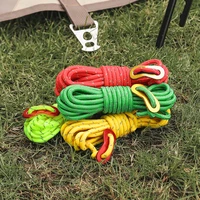 outdoor paracord 4m reflective fixing tent rope canopy luminous rope camping adjustable buckle windproof cord camping equipment