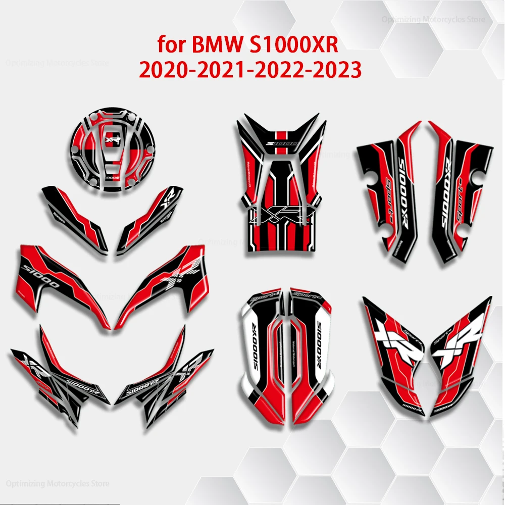 

Для BMW S1000XR S 1000 XR 2020 2021 2022 2023, аксессуары для наклеек на мотоцикл, 3D гелевый обтекатель, набор защитных наклеек для краски