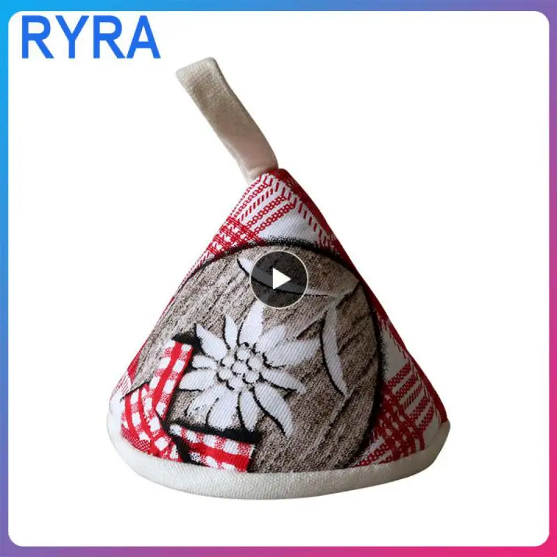 

Triangle Pot Cap Portable Heat Insulation Gloves Pot Handle Cap Anti-scalding Heat Insulating Gloves Pot Clip Cover