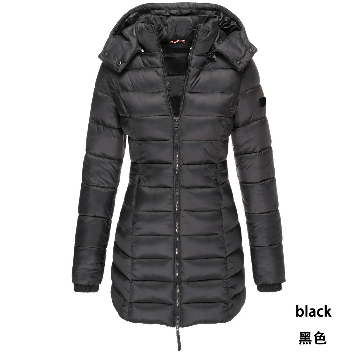 Winter Korean New Women's Cotton Padded Clothes Women's Medium Long Slim Cotton Padded Jacket Warm Down Cotton Padded Jacket